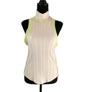 Free People We the Free Mock Neck Ribbed Tank NWOT